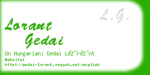 lorant gedai business card